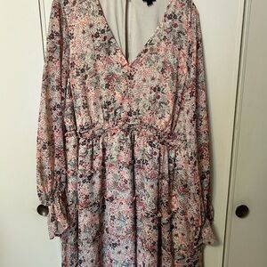 Torrid Multicolor Floral Long Sleeve Dress